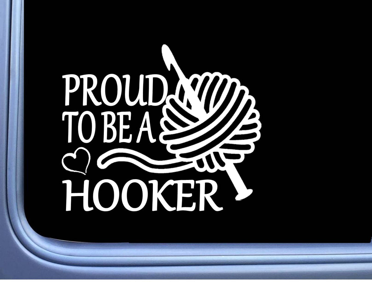 Crochet Proud Vinyl Decal – 6 Inch