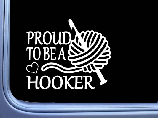 Crochet Proud Vinyl Decal – 6 Inch