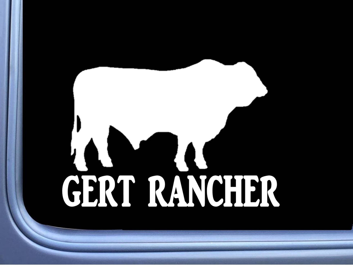Santa Gertrudis Rancher Bull Vinyl Decal – 6 Inch