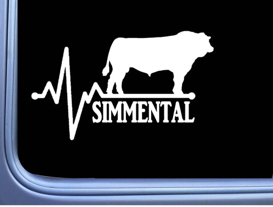 Simmental Lifeline Word Bull Vinyl Decal – 6 Inch