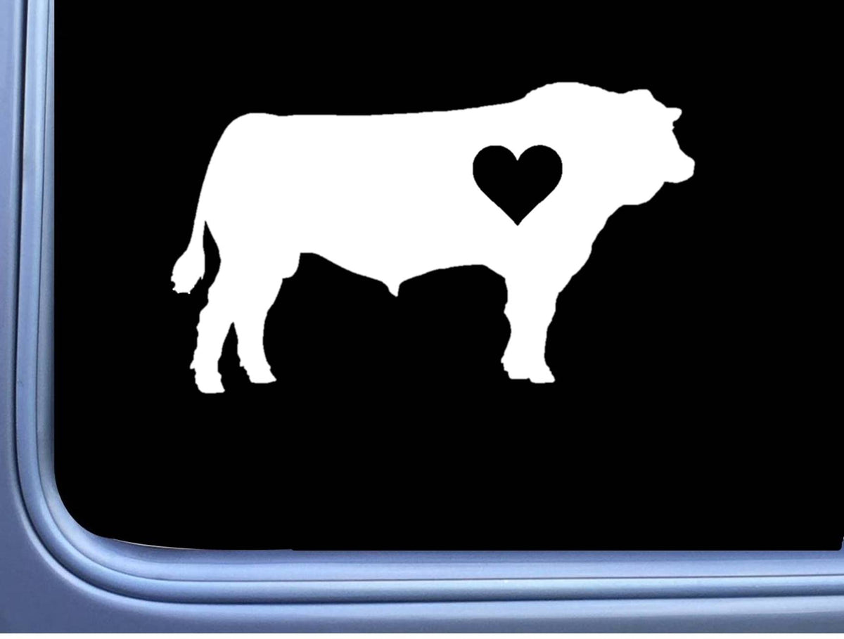 Simmental Little Heart Bull Vinyl Decal – 6 Inch