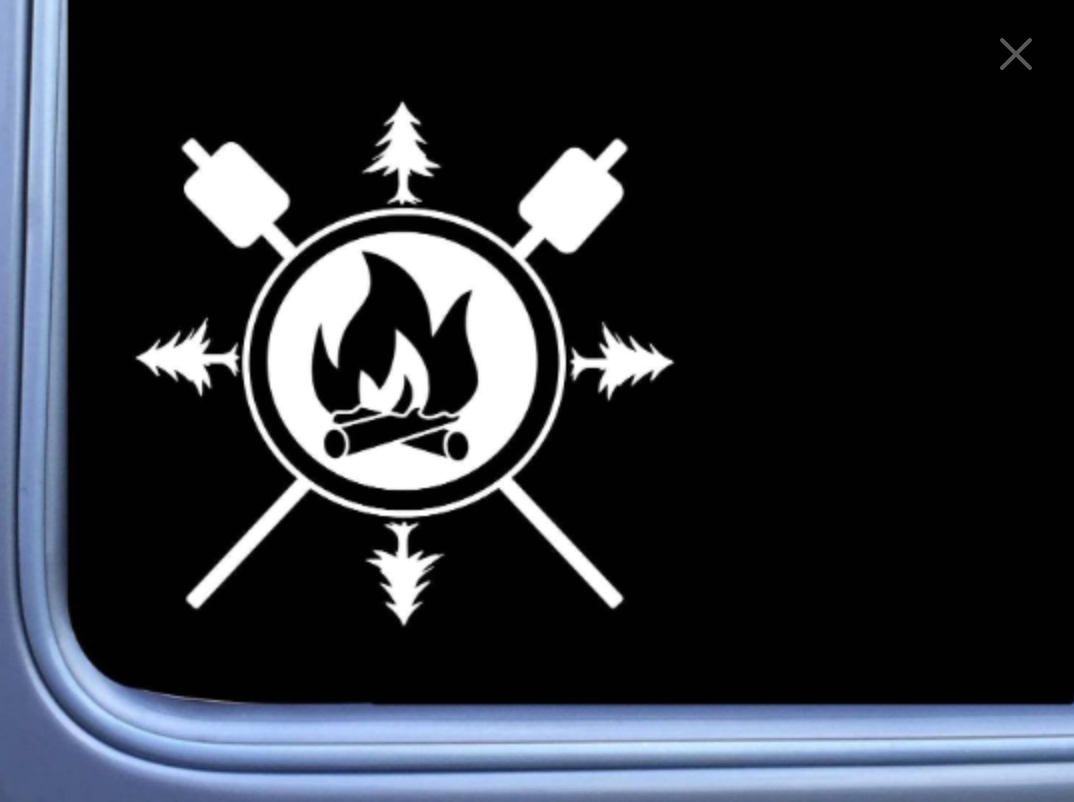 Camping Smores Vinyl Decal – 6 Inch