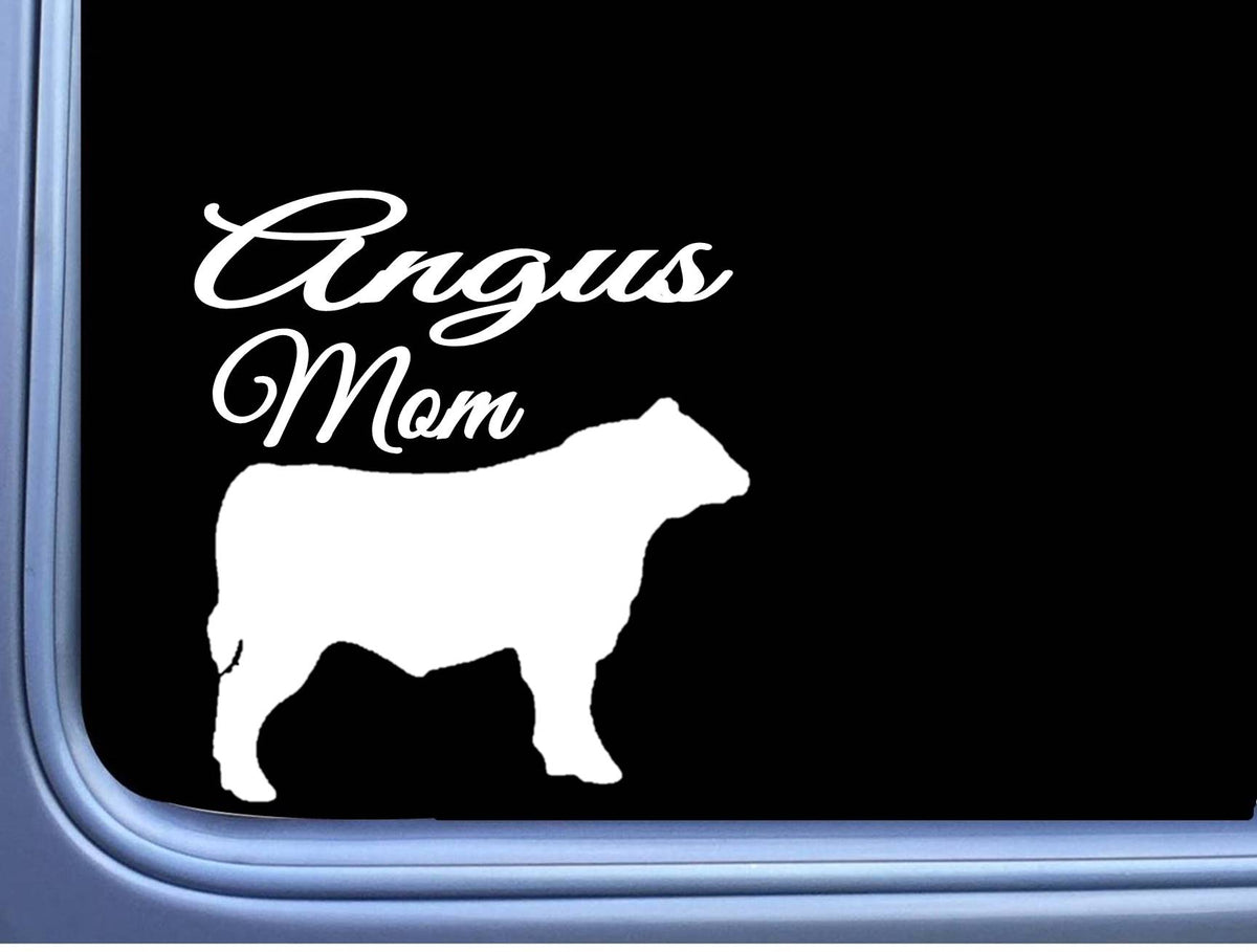 Angus Mom Bull Vinyl Decal – 6 Inch