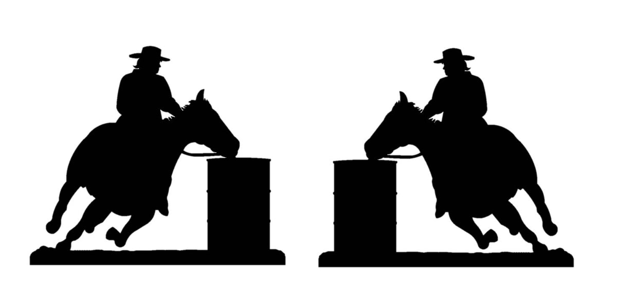 Barrel Horse Vinyl Decal – 12 Inch