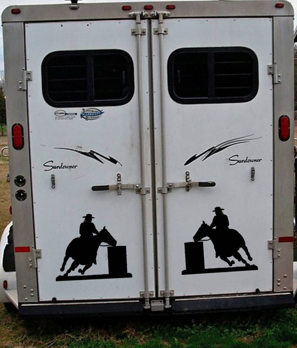 Barrel Horse Vinyl Decal – 12 Inch