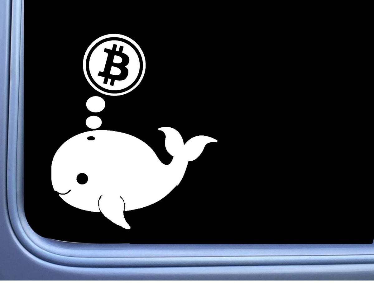 Bitcoin Whale Vinyl Decal – 6 Inch