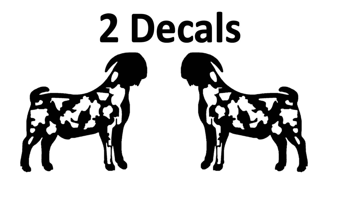 Dapple Boer Goat Vinyl Decal – 12 Inch