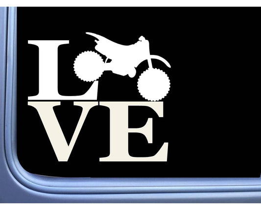 Dirtbike Love Vinyl Decal – 6 Inch