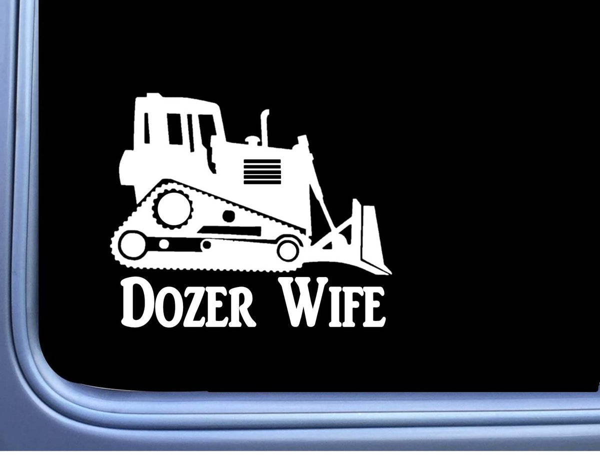 Bulldozer Wife Vinyl Decal – 6 Inch