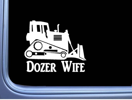 Bulldozer Wife Vinyl Decal – 6 Inch