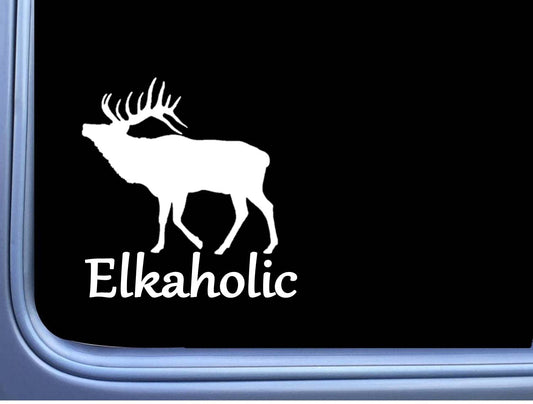 Elkaholic Elk Hunting Vinyl Decal – 6 Inch