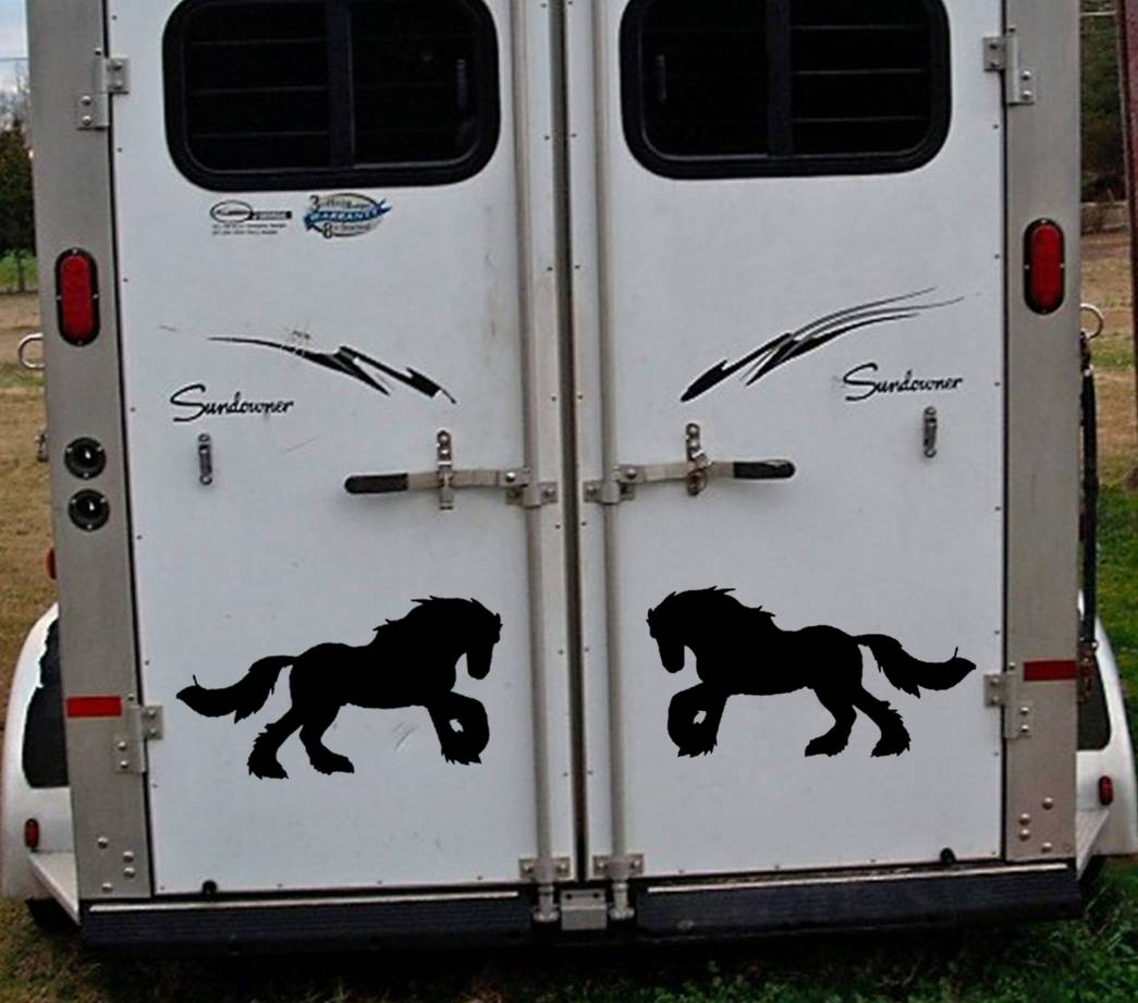 Gypsy Vanner Horse Vinyl Decal – 12 Inch