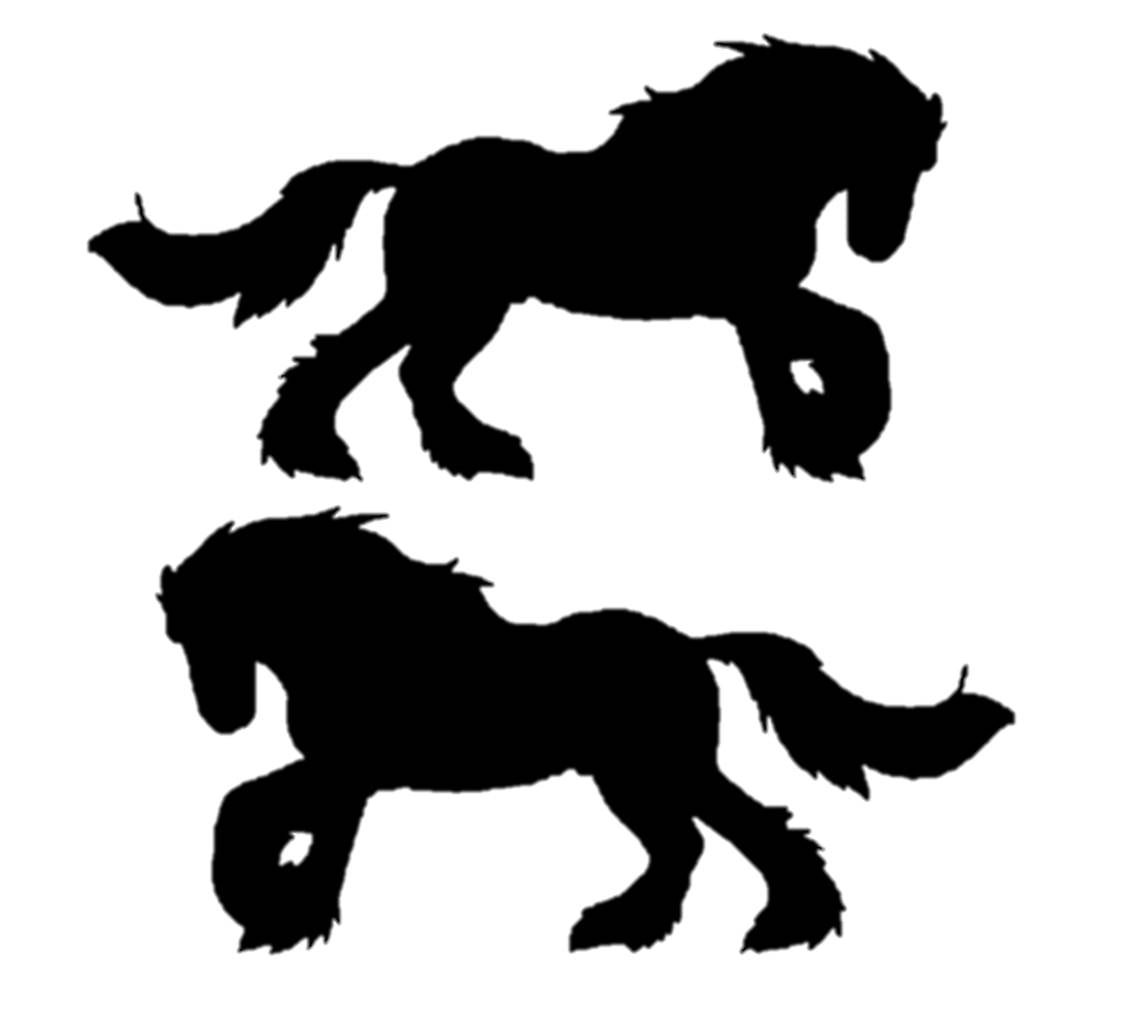 Gypsy Vanner Horse Vinyl Decal – 12 Inch