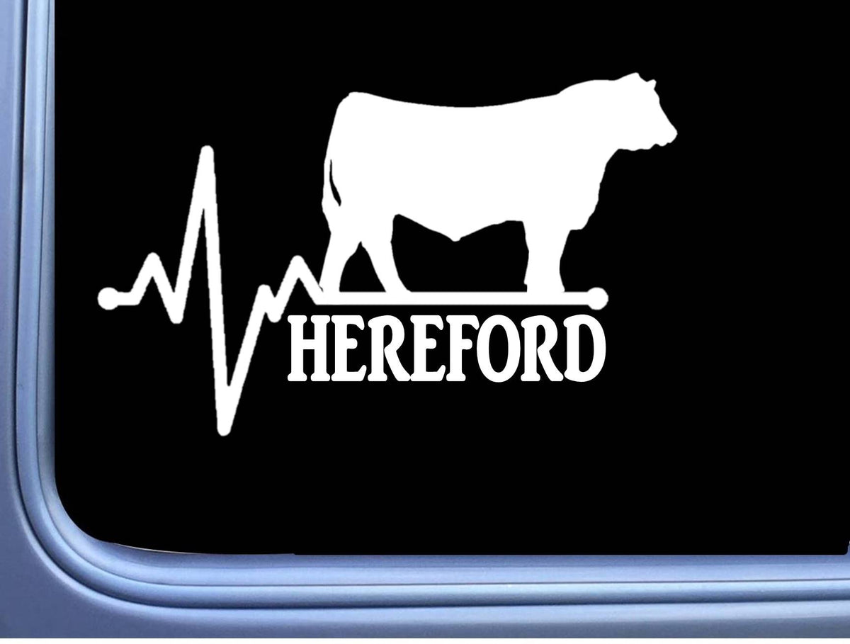 Hereford Lifeline Word Bull Vinyl Decal – 6 Inch