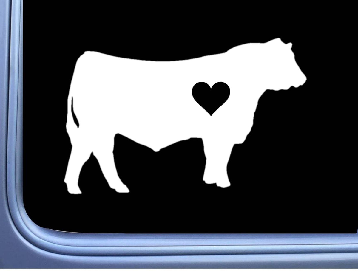 Hereford Little Heart Bull Vinyl Decal – 6 Inch