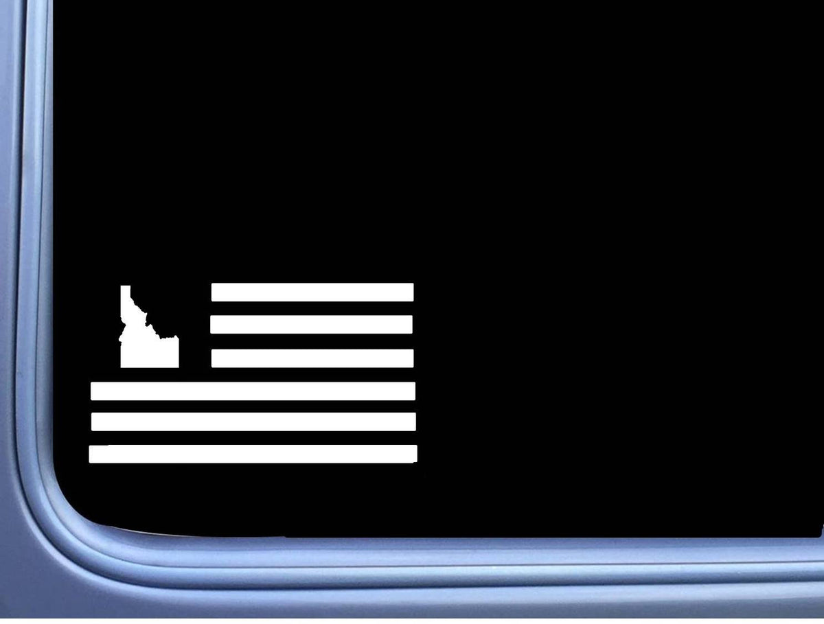 Idaho American Flag Vinyl Decal – 8 Inch
