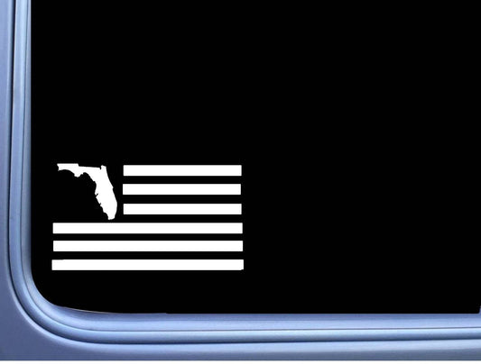 Florida American Flag Vinyl Decal – 8 Inch