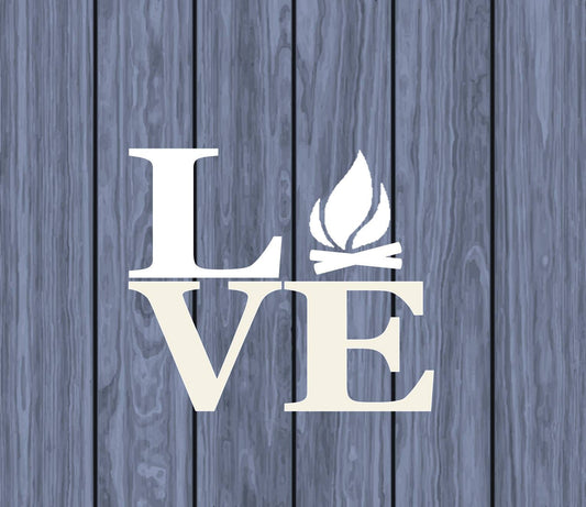 Campfire Love Vinyl Decal – 6 Inch
