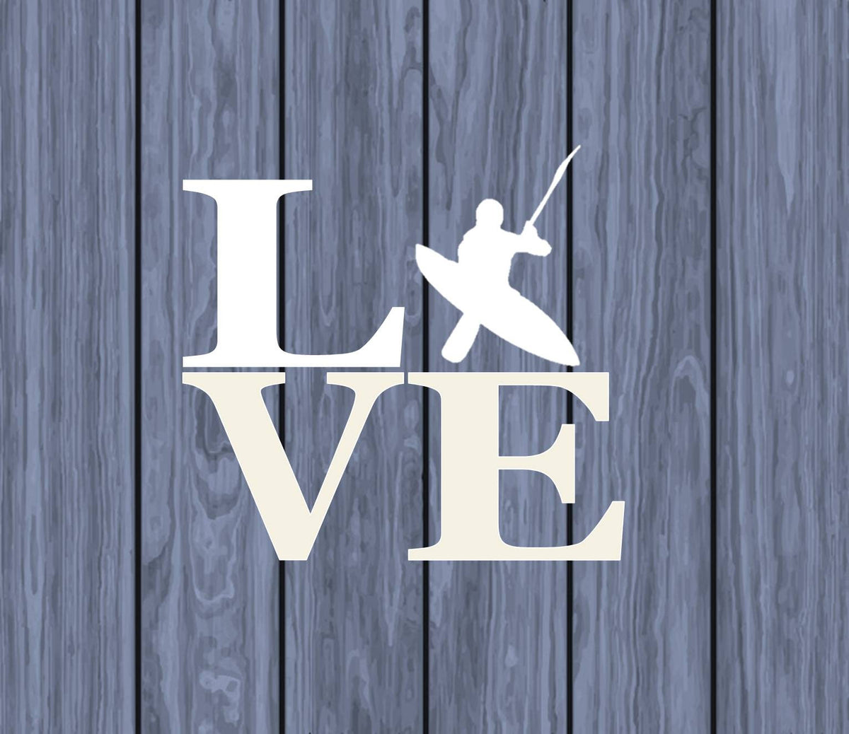 Kayaker Love Vinyl Decal – 6 Inch