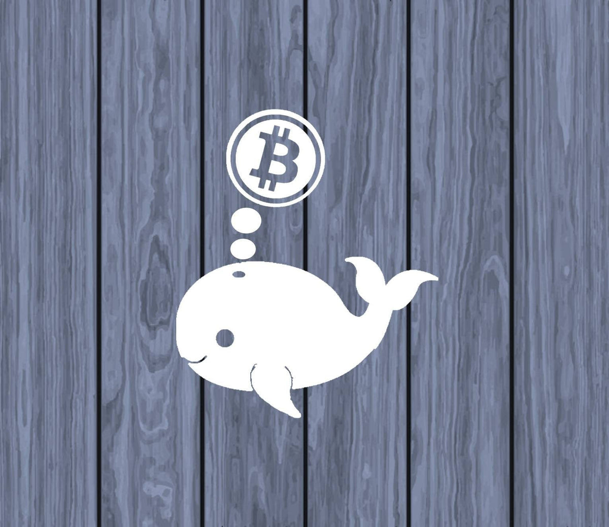 Bitcoin Whale Vinyl Decal – 6 Inch