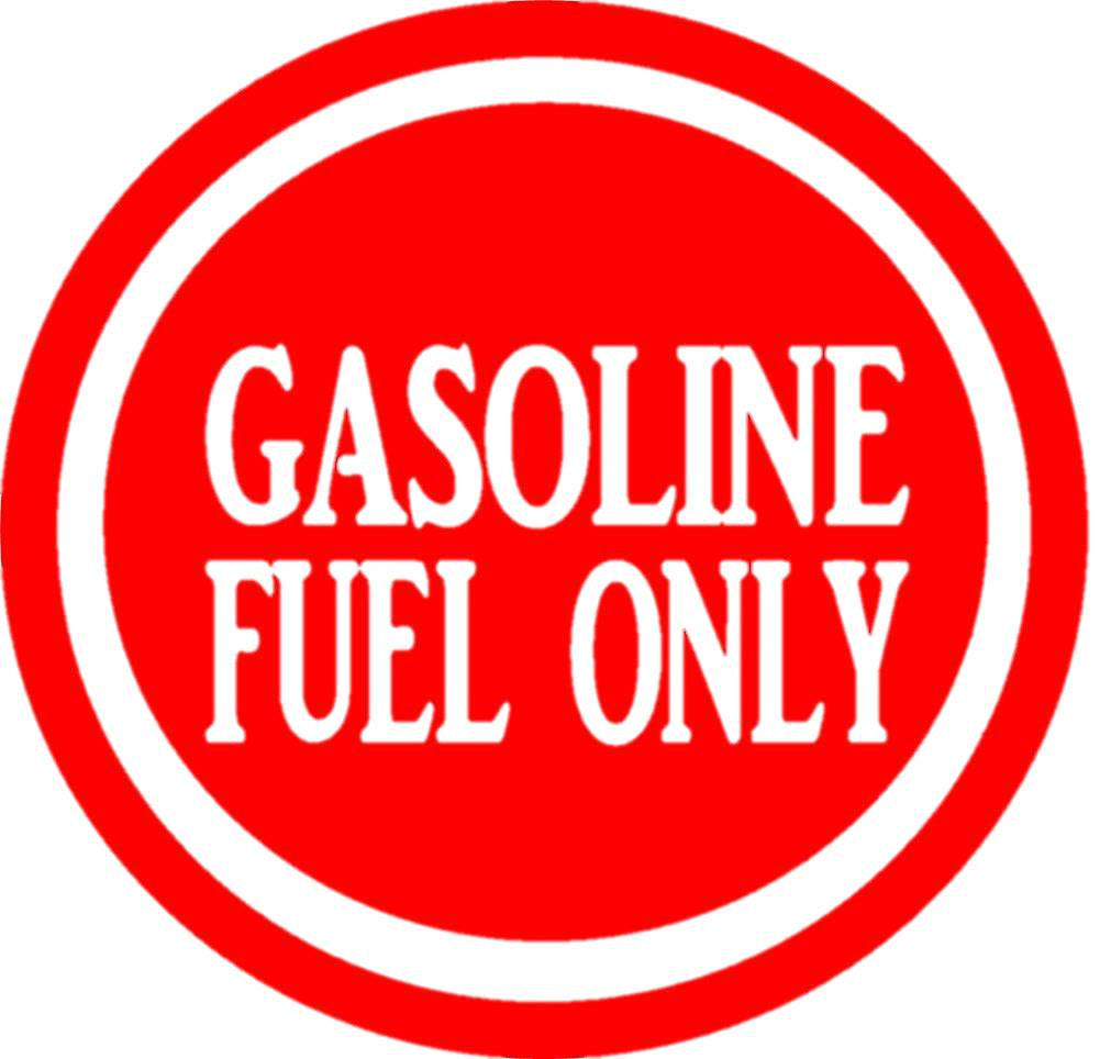 Gas Fuel Only Vinyl Decal – 4 Inch