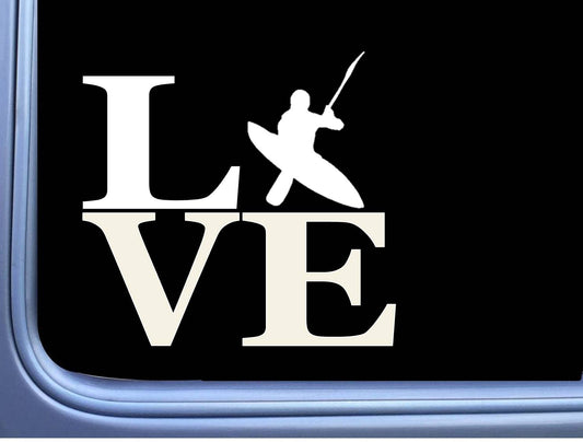 Kayaker Love Vinyl Decal – 6 Inch