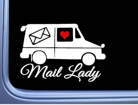 Mail Lady Vinyl Decal – 6 Inch