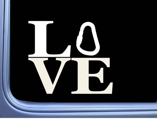 Rock Climbing Love Vinyl Decal – 6 Inch