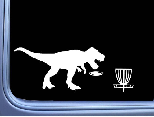 T Rex Disc Golf - Waterproof - Funny Gifts - Dinosaur Vinyl Decal – 8 Inch